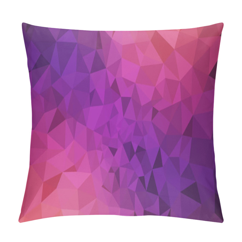 Personality  Dark Pink, Yellow Vector Abstract Mosaic Backdrop. A Sample With Polygonal Shapes. Polygonal Design For Your Web Site. Pillow Covers