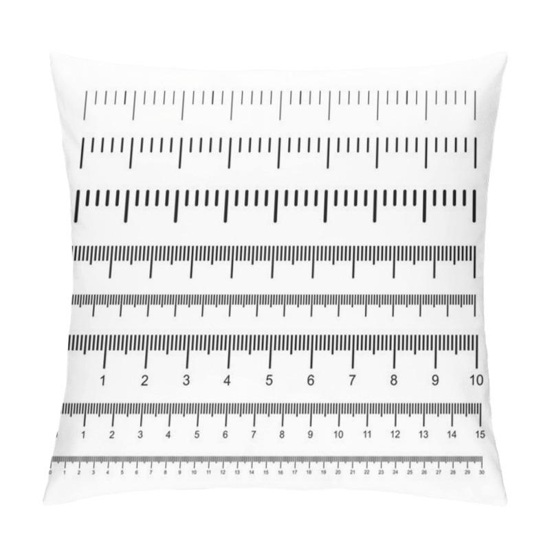 Personality  Measuring Scale, Markup For Rulers. Vector Illustration Icon Pillow Covers