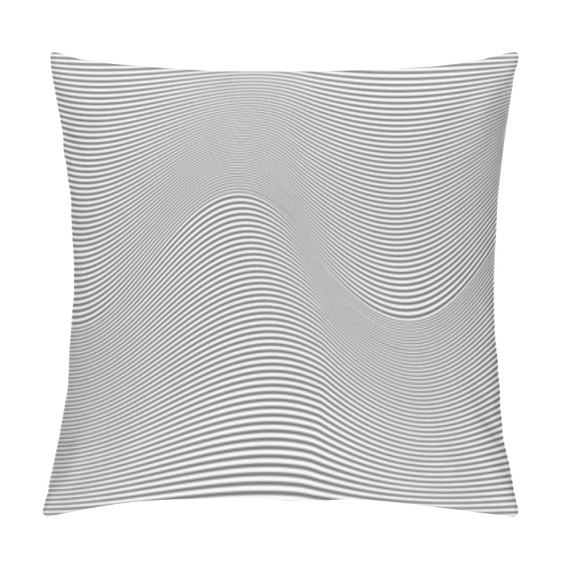 Personality  Black And White Wave Stripe Background - Simple Texture For Your Design. EPS10 Vector Illustration Background Pillow Covers