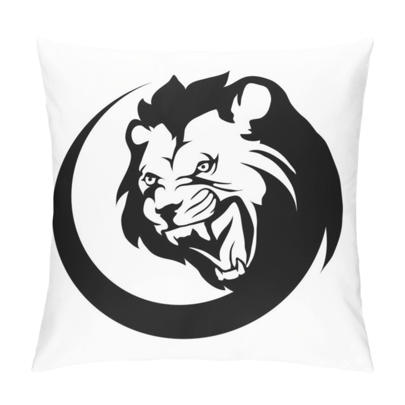 Personality  Lion Head Logo Pillow Covers