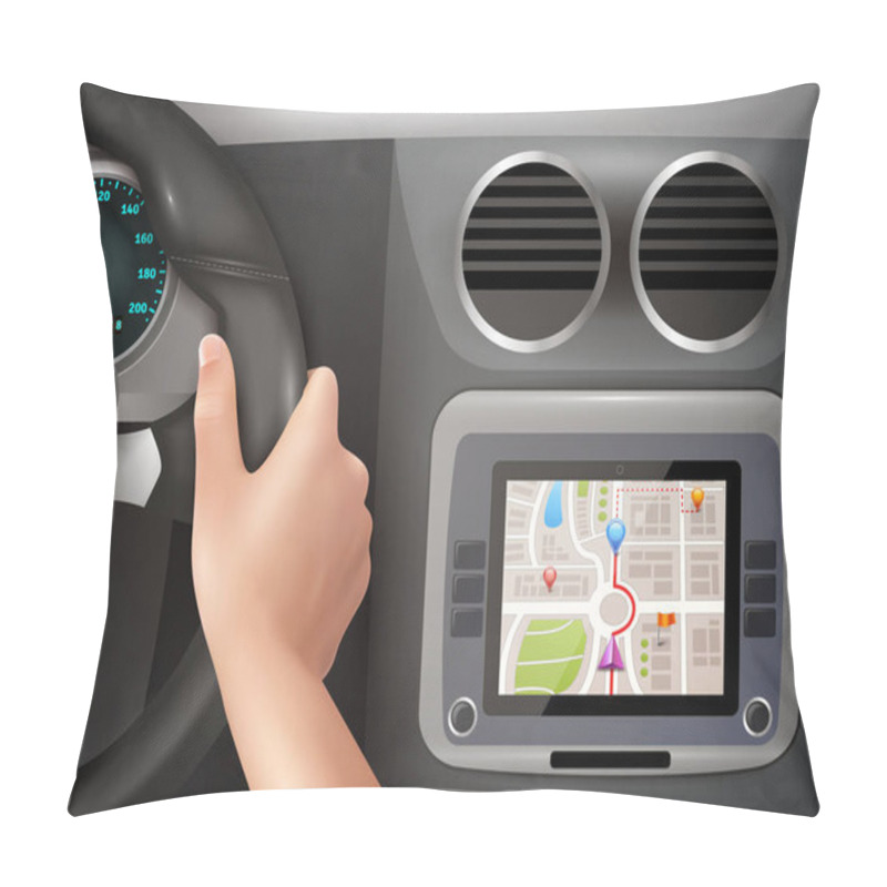 Personality  GPS Navigation In Car Pillow Covers