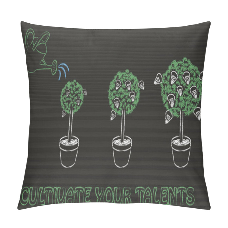 Personality  Watering Can Making A Idea Tree Grow Bigger Pillow Covers