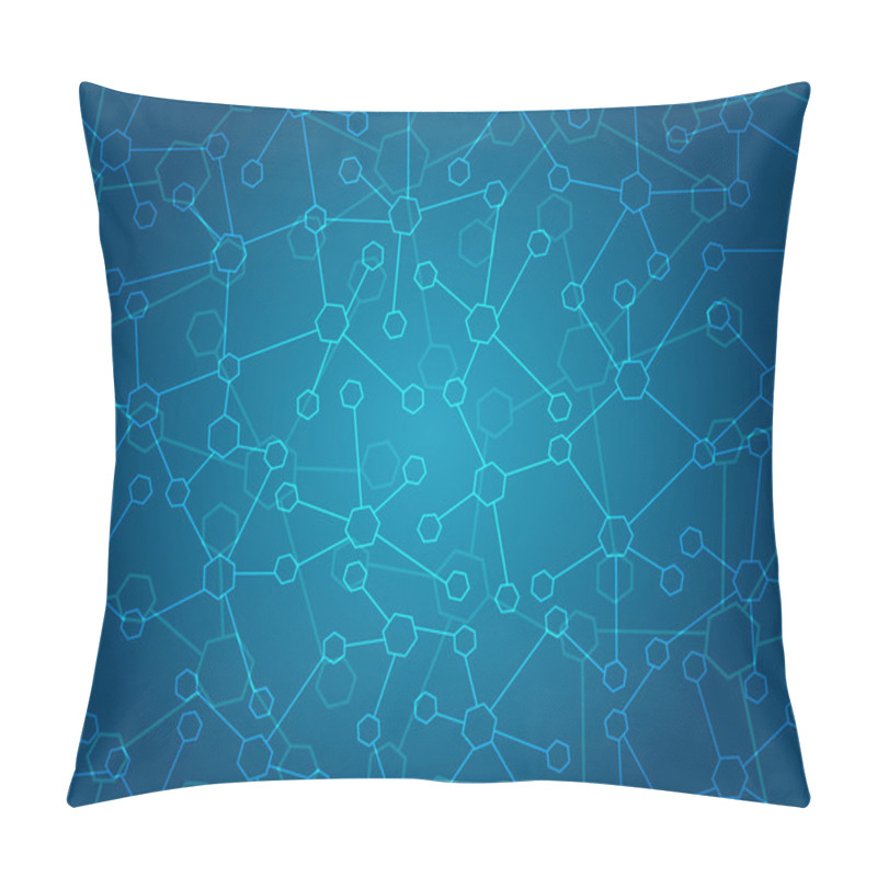 Personality  Abstract Molecules Medical Background Pillow Covers