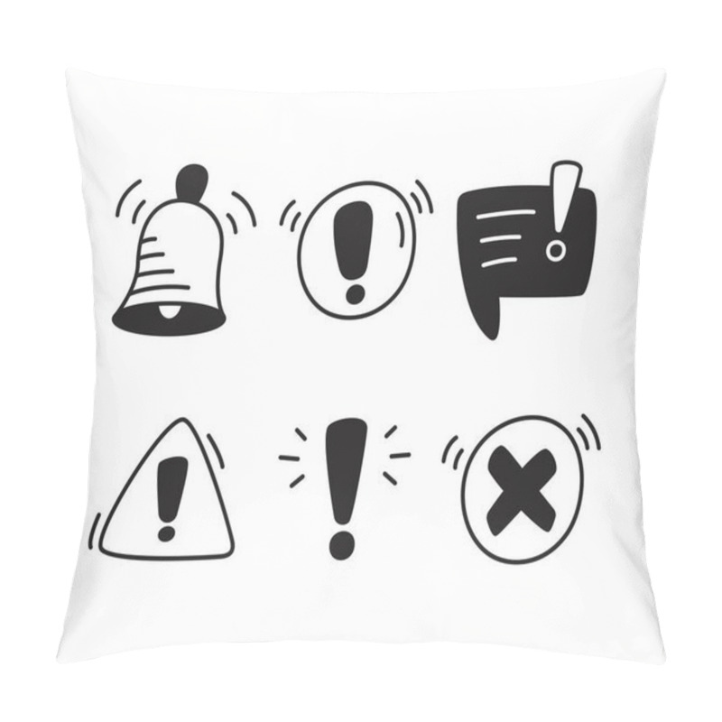 Personality  Notification And Alert Icons Set Pillow Covers