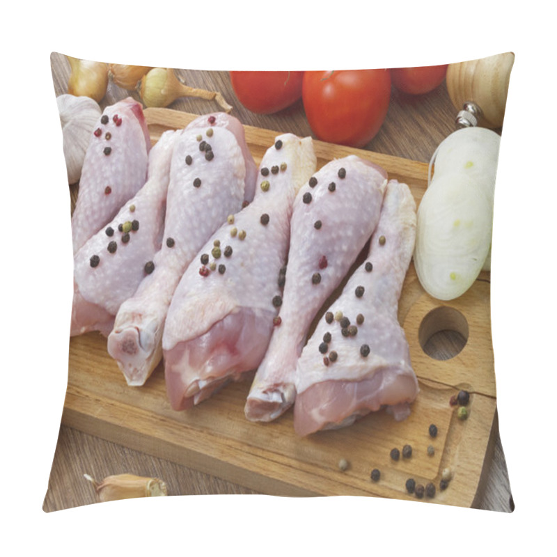 Personality  Chicken Drumstick With Vegetables Pillow Covers