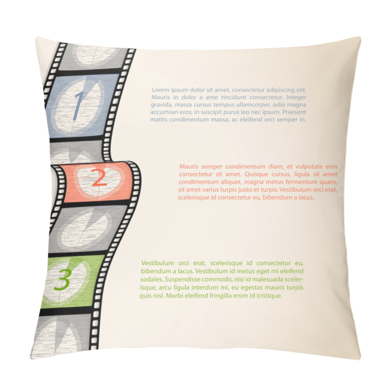 Personality  Film Strip Countdown Infographic  Pillow Covers