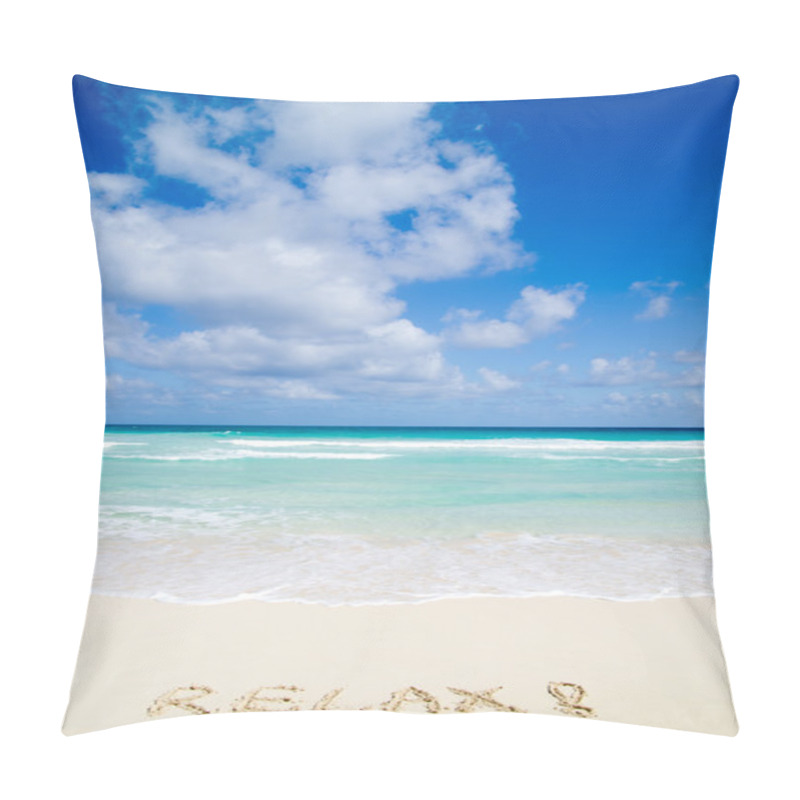 Personality  Word Relax On Sand Beach Pillow Covers