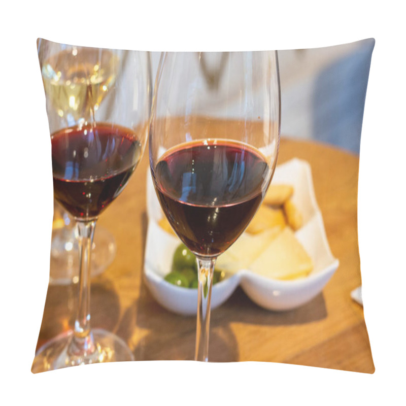 Personality  Tasting Of Different Red And White Rioja Wines, Visit Of Winery Cellars, Rioja Wine Making Region, Spain Pillow Covers