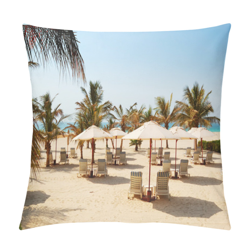 Personality  Beach Of The Luxury Hotel, Dubai, UAE Pillow Covers