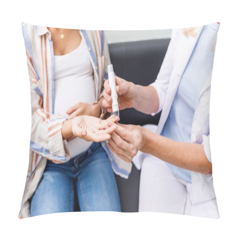 Personality  Pharmacist With Glucose Meter And Pregnant Woman Pillow Covers