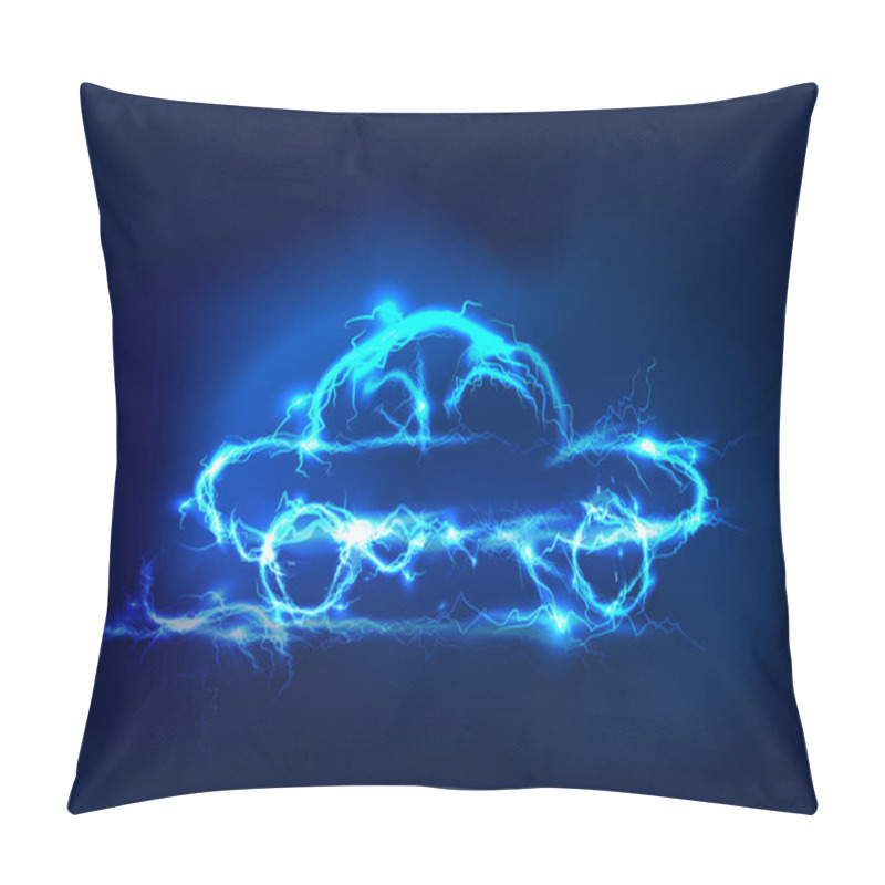 Personality  Car,  Abstract Background Made Of Electric Lighting Effect Pillow Covers