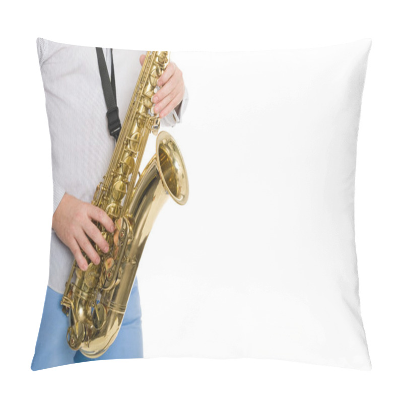 Personality  Hands Musician Playing The Sax Pillow Covers