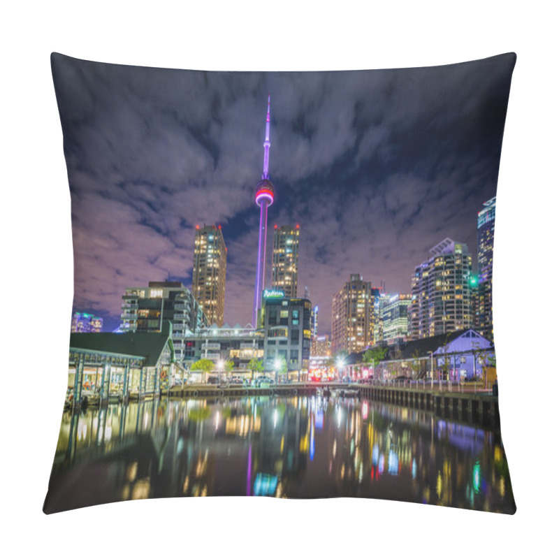 Personality  Buildings At The Harbourfront At Night In Toronto, Ontario. Pillow Covers