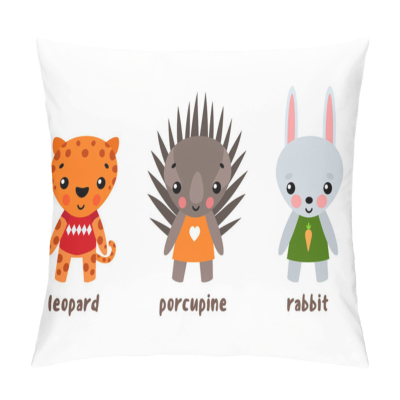 Personality  Vector Cartoon Zoo Animals Pillow Covers