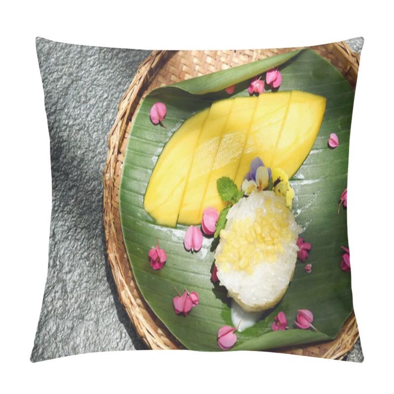 Personality  Mango And Sticky Rice, Sweet Thai Style Dessert. Pillow Covers