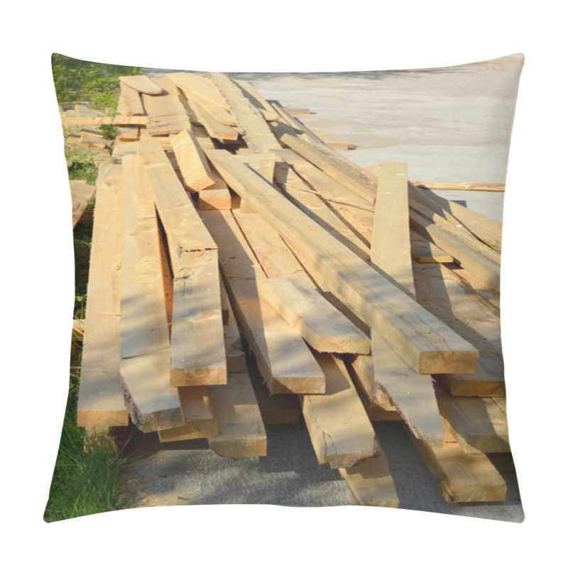 Personality  Wooden Bars Lie On The Earth Pillow Covers