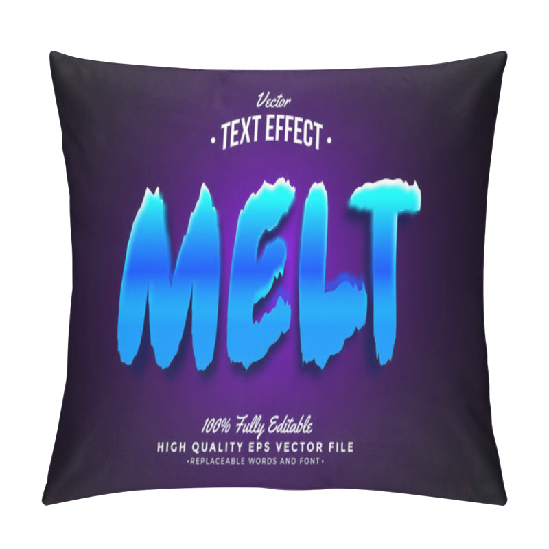 Personality  Melt Text Effect 3D Editable Font Background Dark Pillow Covers