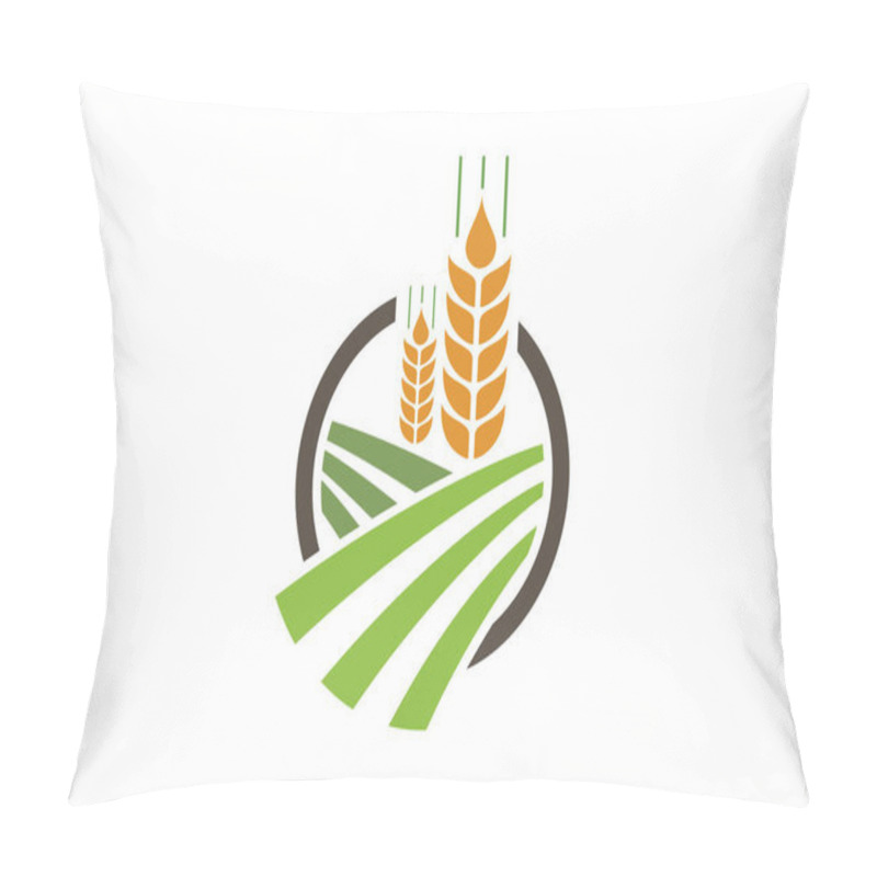 Personality  Agriculture Wheat Logo Template Vector Icon Design, Ears Of Wheat, Barley Or Rye Vector Visual Graphic Icons, Agriculture Icon. Vector Concept Illustration For Design. Wheat Multi-color Icon. Elements Of Farm Set. Simple Icon For Websites, Pillow Covers