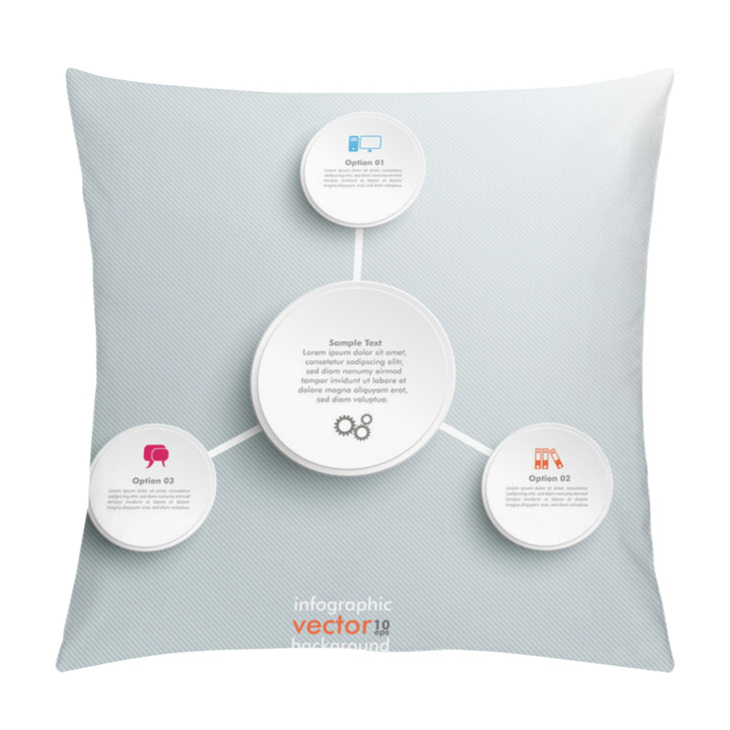 Personality  Infographic Connected Circles Stripes Pillow Covers