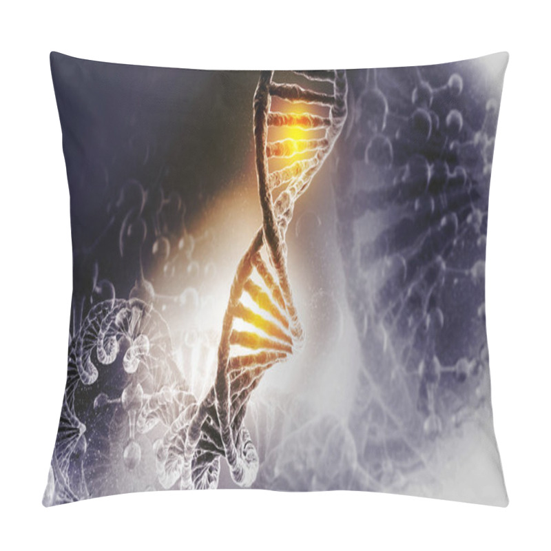 Personality  Human Dna Abstract Background . 3d Render	 Pillow Covers