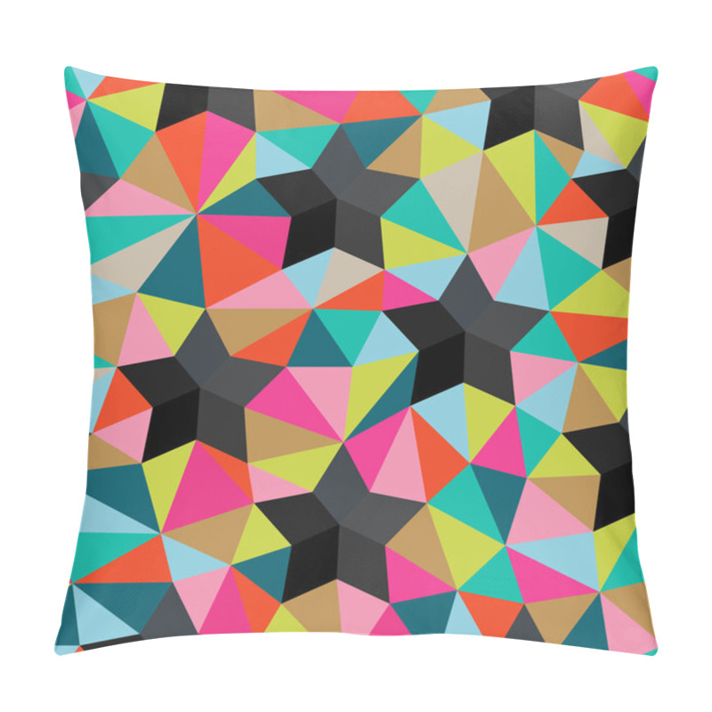 Personality  Vector Background Of Repeating Geometric Stars And Triangles. St Pillow Covers