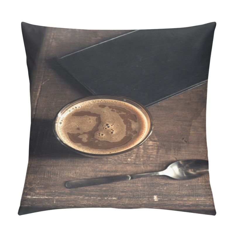 Personality  Glass Of Coffee And Old Book Pillow Covers