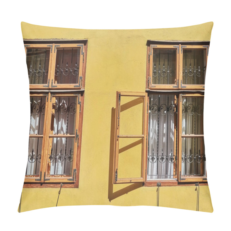 Personality  Windows Of Medieval House Pillow Covers