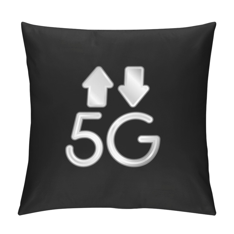 Personality  5g Silver Plated Metallic Icon Pillow Covers