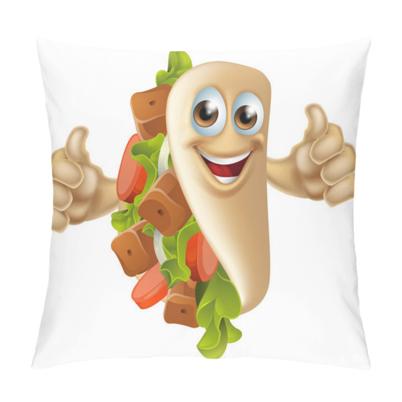 Personality  Kebab Mascot Character Pillow Covers