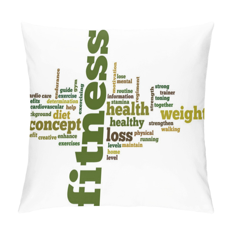 Personality  Fitness Word Cloud Pillow Covers