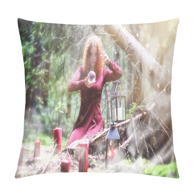 Personality  Witch Ritual In A Forest Pillow Covers