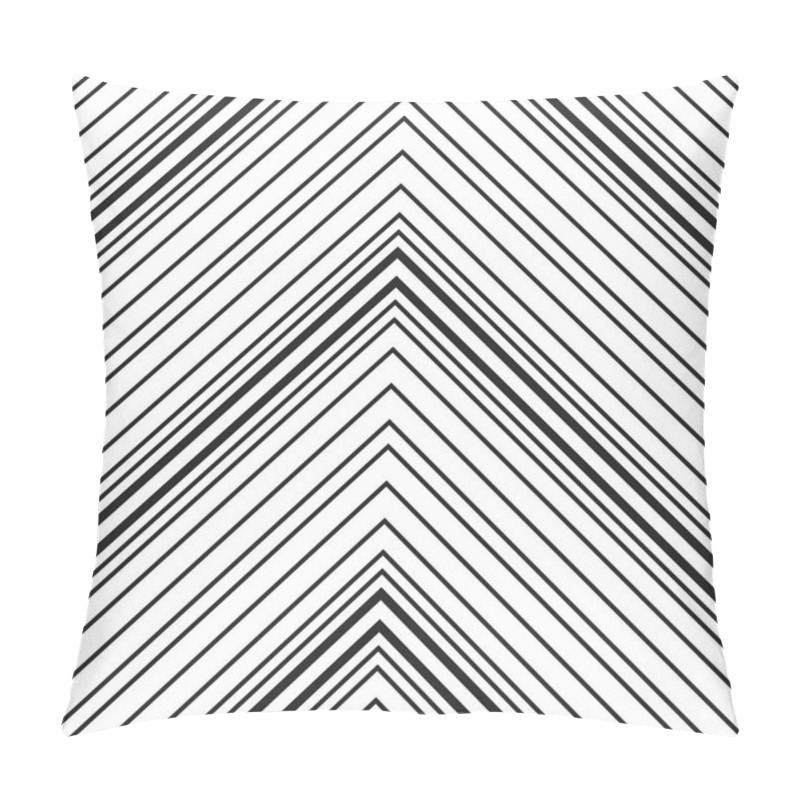 Personality  Black And White Chevron Diagonal Striped Seamless Pattern Background Suitable For Fashion Textiles, Graphics Pillow Covers