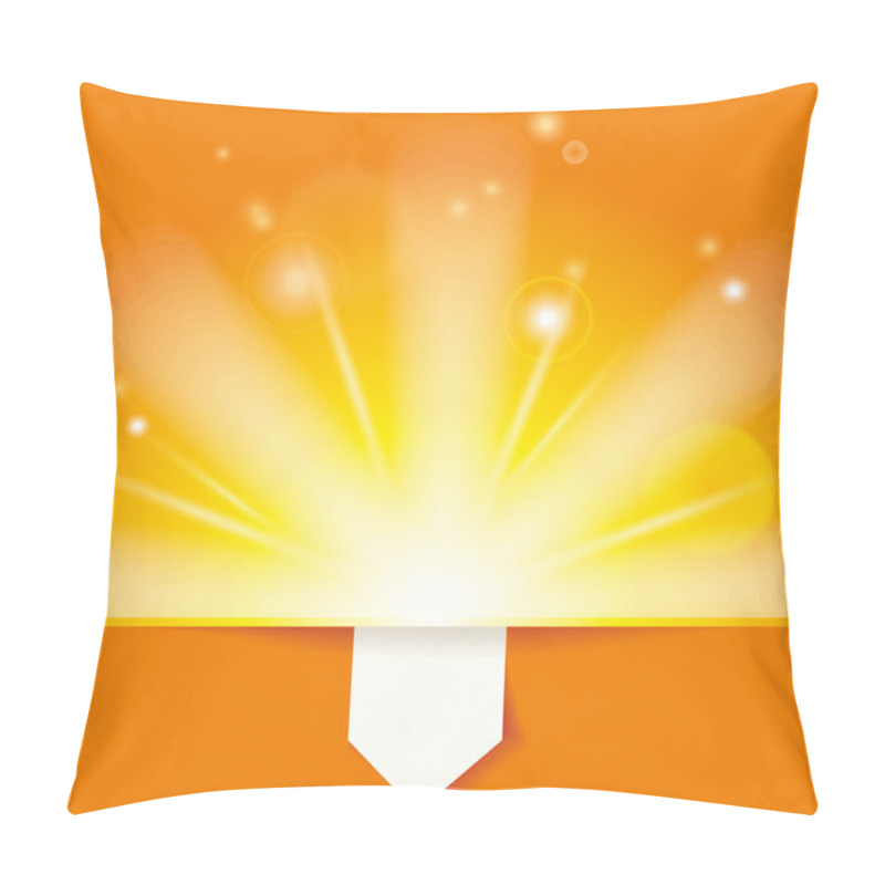 Personality  Sun Beams With Orange Yellow Blurred Pillow Covers