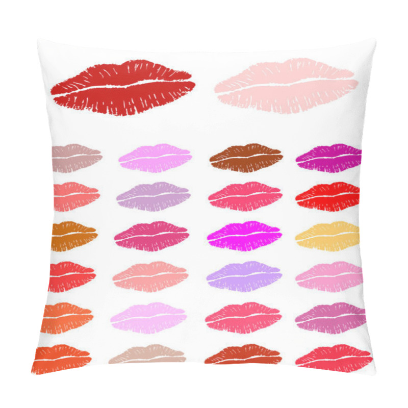 Personality  Set Of Lipstick Kisses Pillow Covers