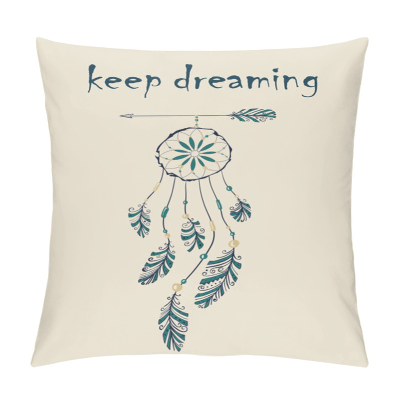 Personality  Card With Native Indian-American Dreamcatcher Pillow Covers