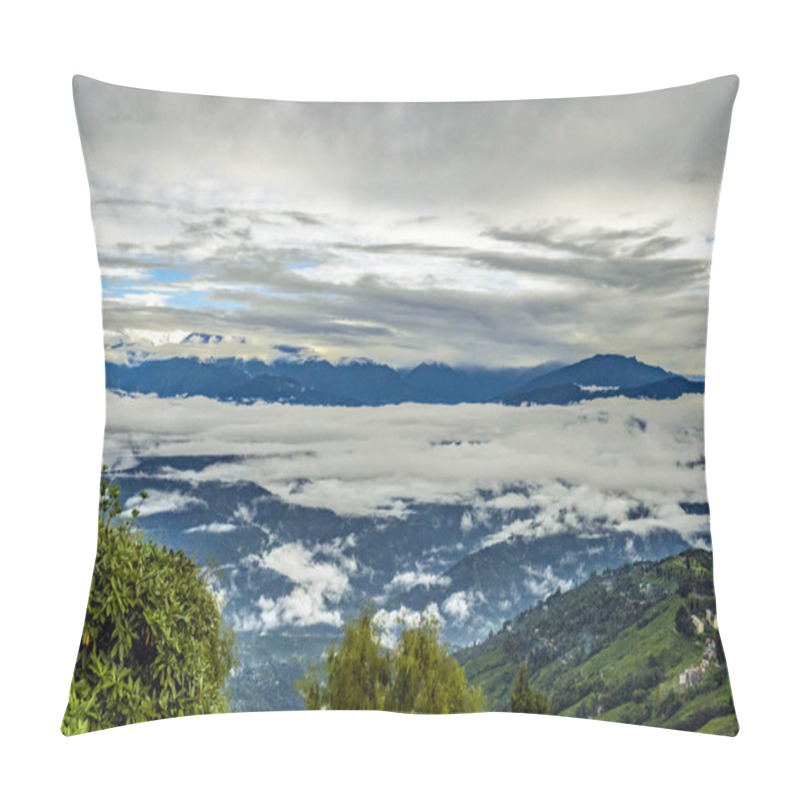 Personality  This Is A Landscape Photo Of A Village In Darjeeling District With A Great View Of Nature And Weather Of Darjeeling In This Rainy Season. Pillow Covers