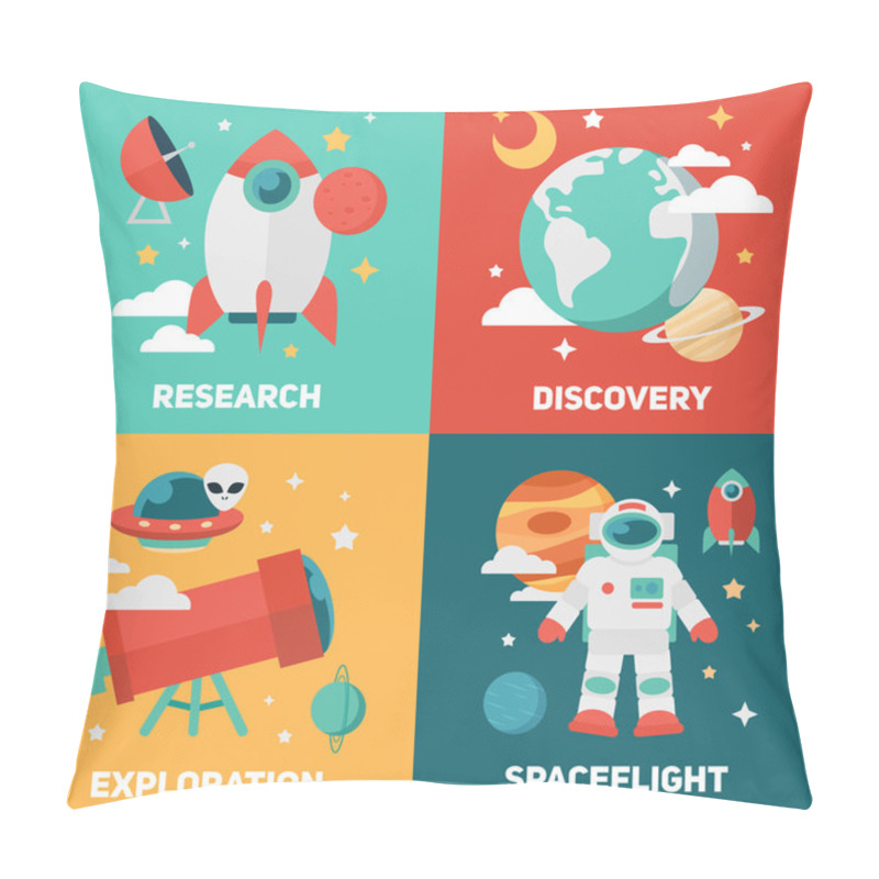 Personality  Space Theme Banners And Cards Pillow Covers