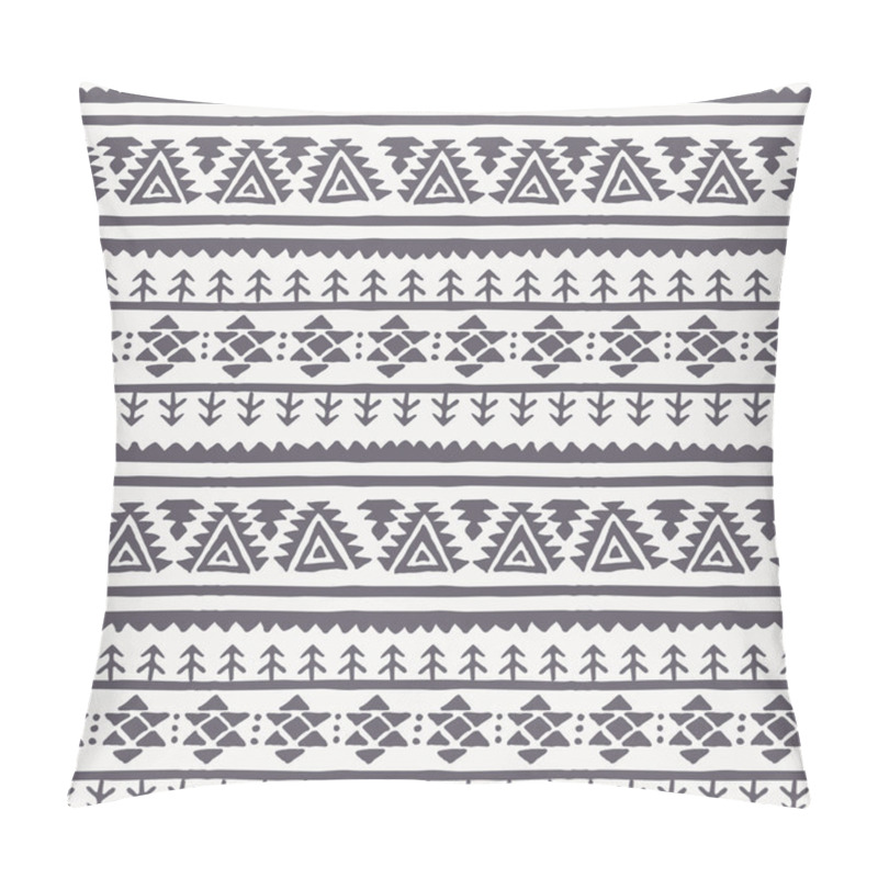 Personality  Tribal Seamless Background With Round Geometric Ornament Pillow Covers