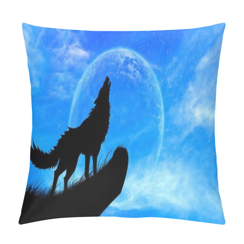 Personality  Wolves Howl Full Moon Pillow Covers