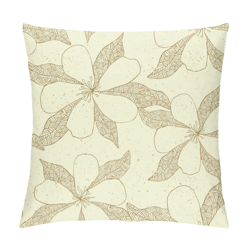 Personality  Hand Drawn Flower Pattern Pillow Covers