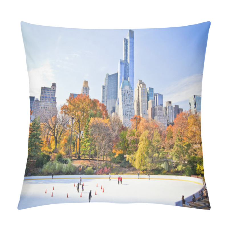 Personality  Ice Skaters On Ice Rink Pillow Covers