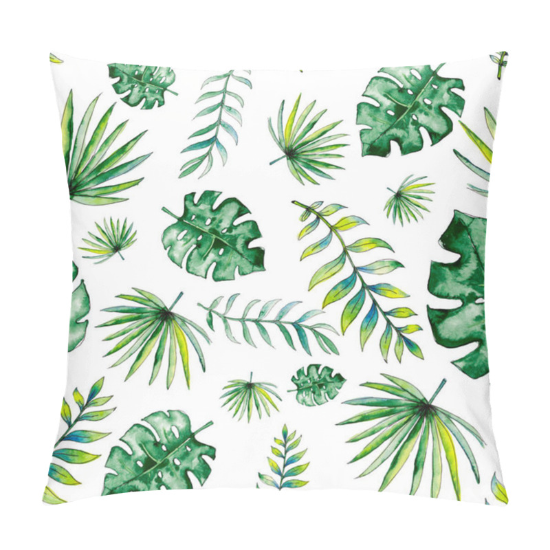 Personality  Tropical Seamless Pattern With Palm Leaves, Monstera, Banana Leaves And Other Exotic Leaves. Perfect For Scrapbooking And Gift Wrapping, Also Suitable For Prints On Clothes. Pillow Covers