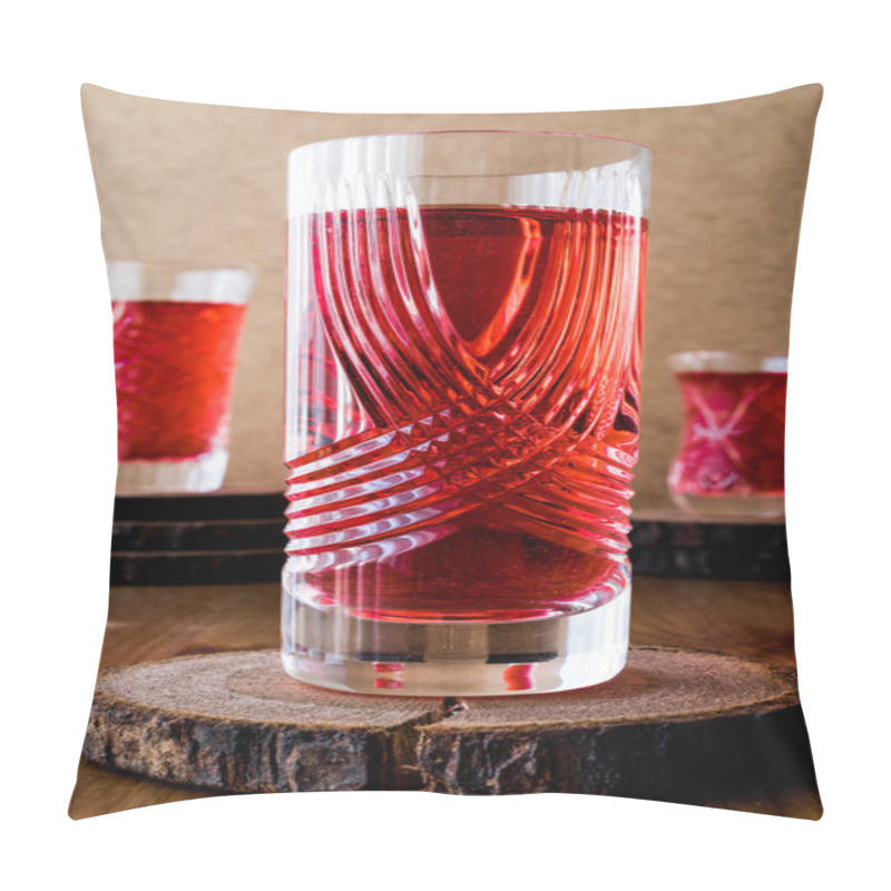 Personality  Turkish Ottoman Drink Rose Sherbet Or Cranberry Serbet In Crystal Glass Pillow Covers