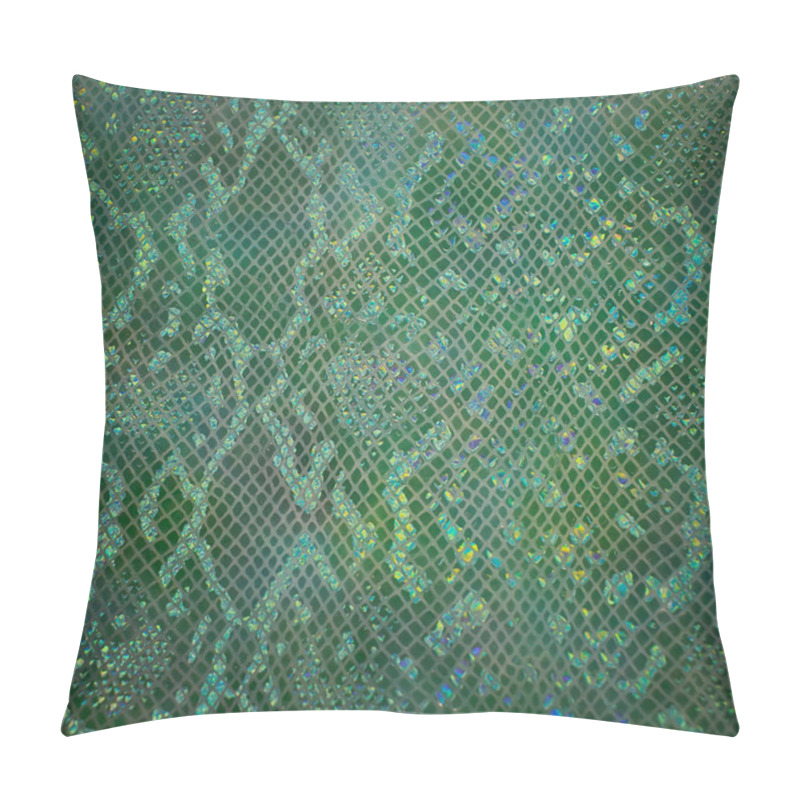 Personality  Green Snake Skin Pillow Covers