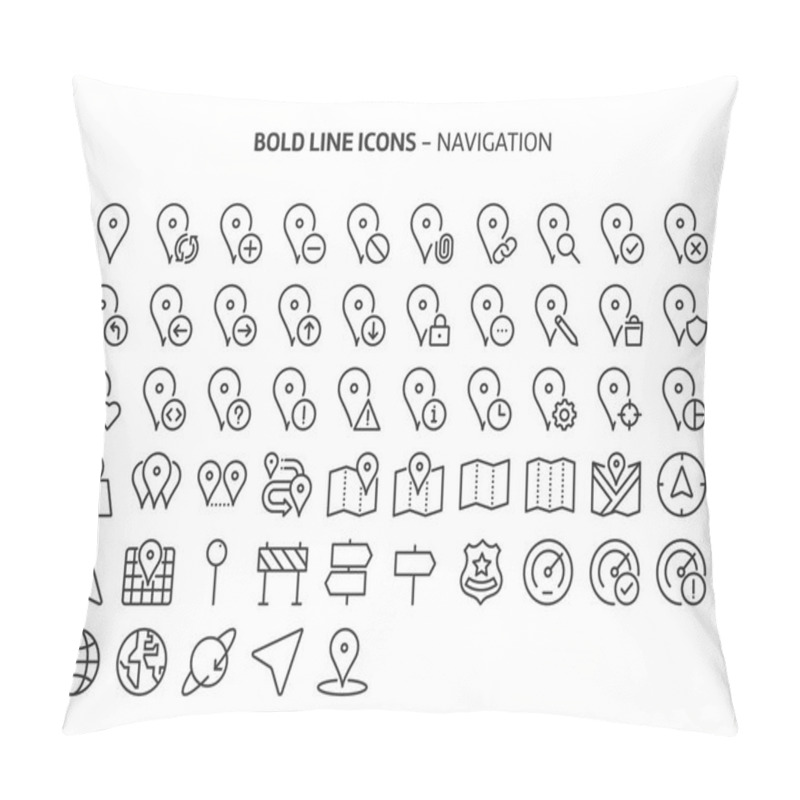 Personality  Navigation, Bold Line Icons. The Illustrations Are A Vector, Editable Stroke, 48x48 Pixel Perfect Files. Crafted With Precision And Eye For Quality. Pillow Covers