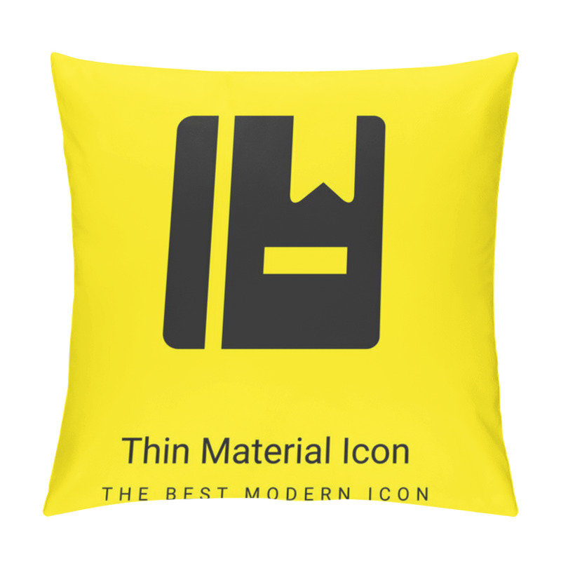 Personality  Book With Marker Minimal Bright Yellow Material Icon Pillow Covers