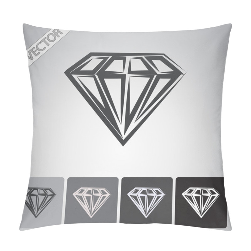 Personality  Diamond  Icons Set Pillow Covers