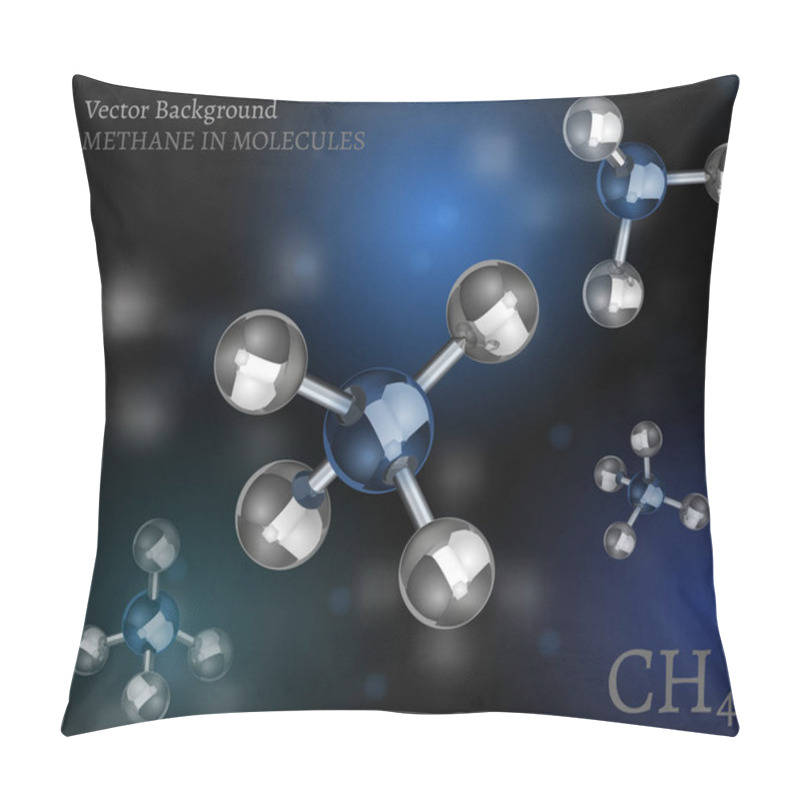 Personality  Methane Molecules Background Pillow Covers