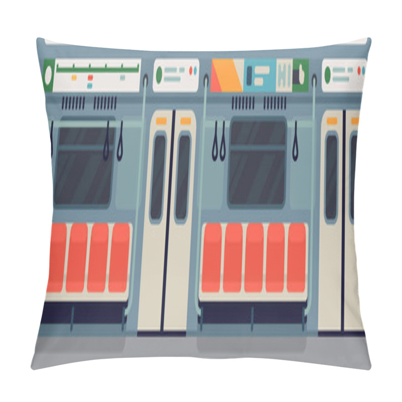 Personality  Subway Or Underground Car Interior.  Pillow Covers