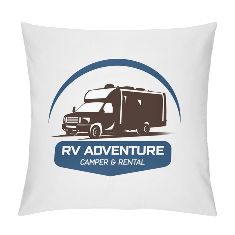 Personality  Adventure RV Camper Car Logo Designs Template Pillow Covers